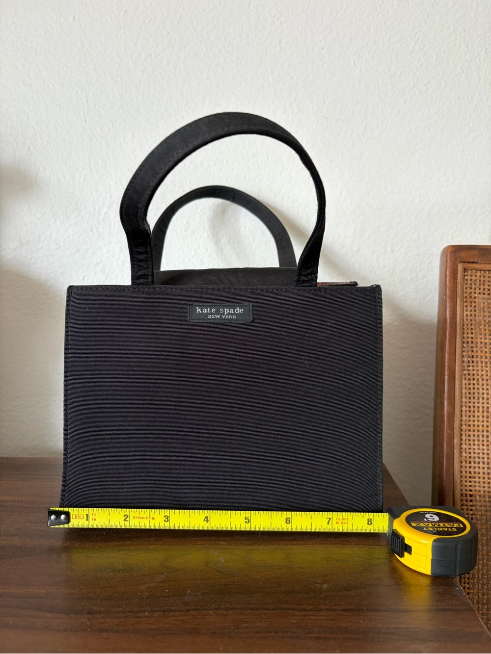 kate spade Black Canvas Tote with Red Accent Interior - Picture 2 of 6